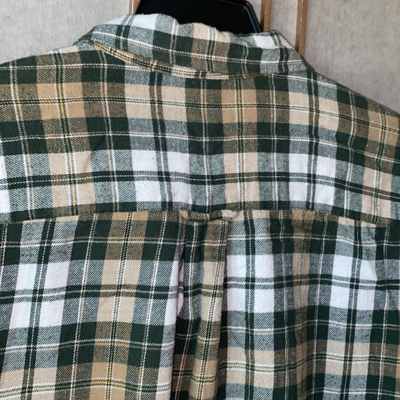 Saddlebred Tall Man, 100% cotton flannel, green & cream plaid, men’s size 2XLT - Picture 7 of 9